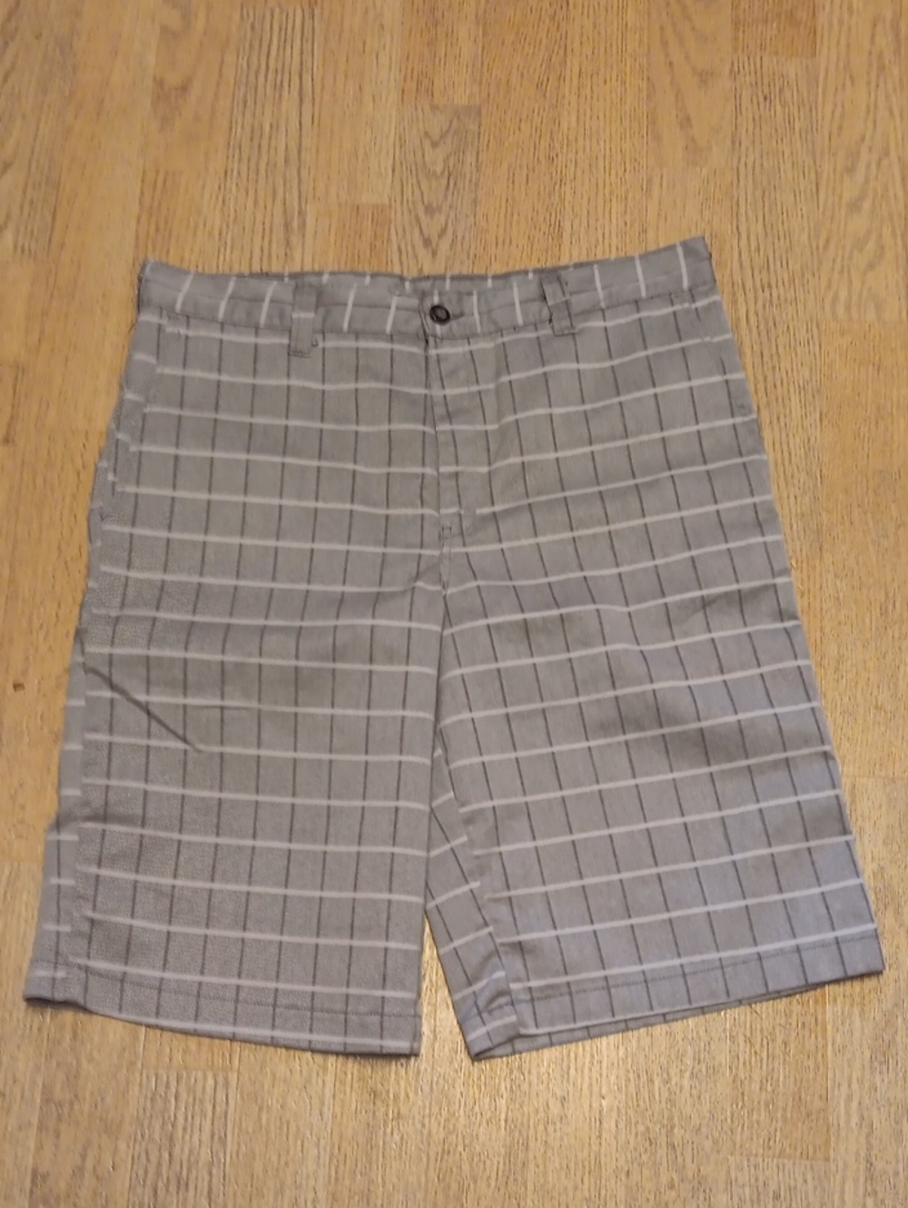 Dickies Gray Plaid Flat Front Men's Shorts
